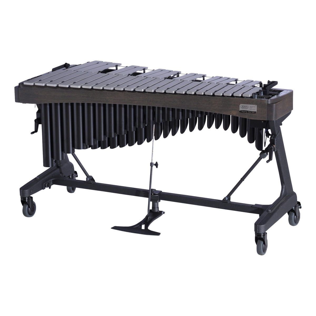 Adams Alpha Vibraphone Silver Bars Graphite Rails Players Side