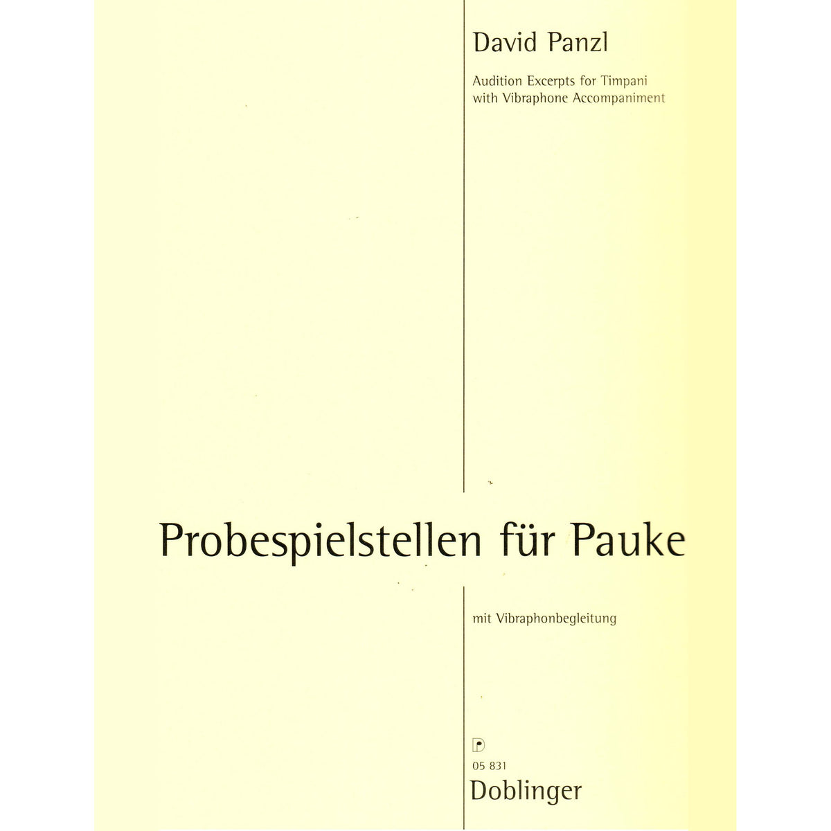 Audition Excerpts for Timpani with Vibraphone Accompaniment by David Panzl Cover