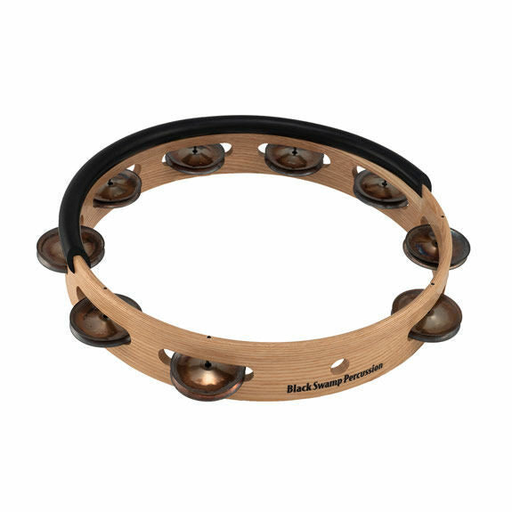 Black Swamp 10" Session Plus Headless Tambourine - Single Row, Chromium 25 jingles