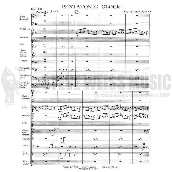Charkovsky-Pentatonic Clock (SP) -B/C/X/M/P/PN or CEL