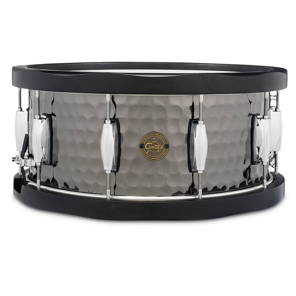 Gretsch Full Range Series Wood Hoop Black Hammered Steel Snare Drum - 14x6.5 s1-6514wh-bsh