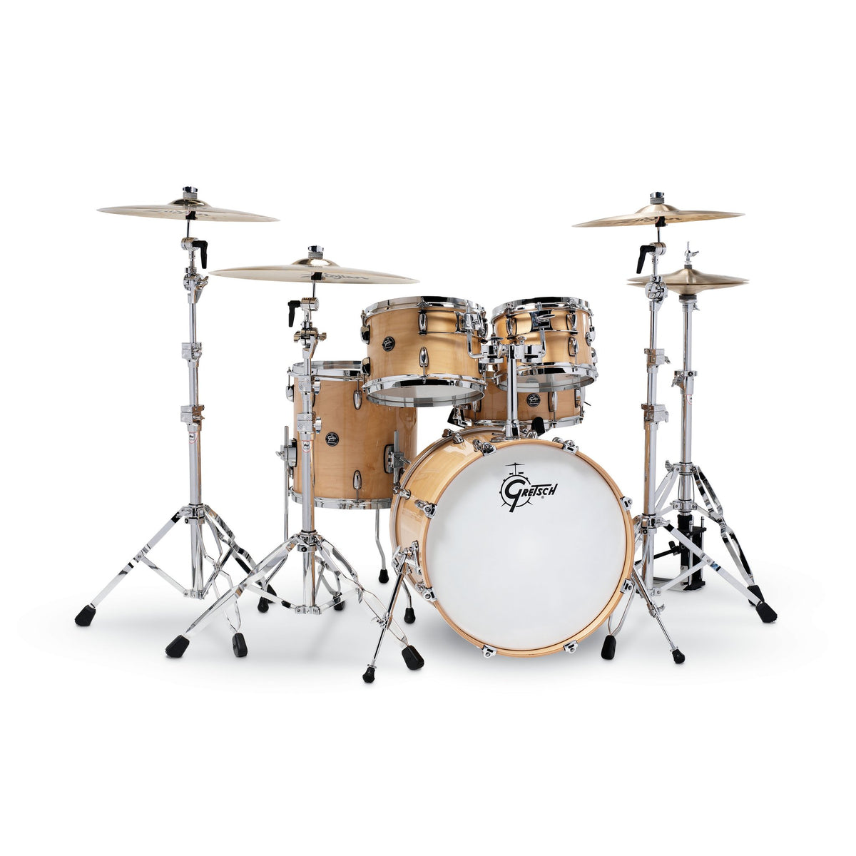 Gretsch Renown 5 Piece Drum Set (20/10/12/14/14sn) Gloss Natural rn2-e605-gn