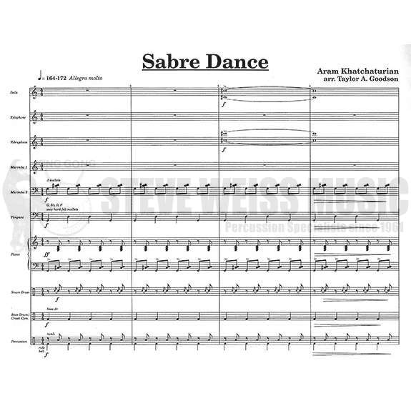 Khachaturian-Sabre Dance arr Goodson (SP)-B/V/X/M/4T/P/PN