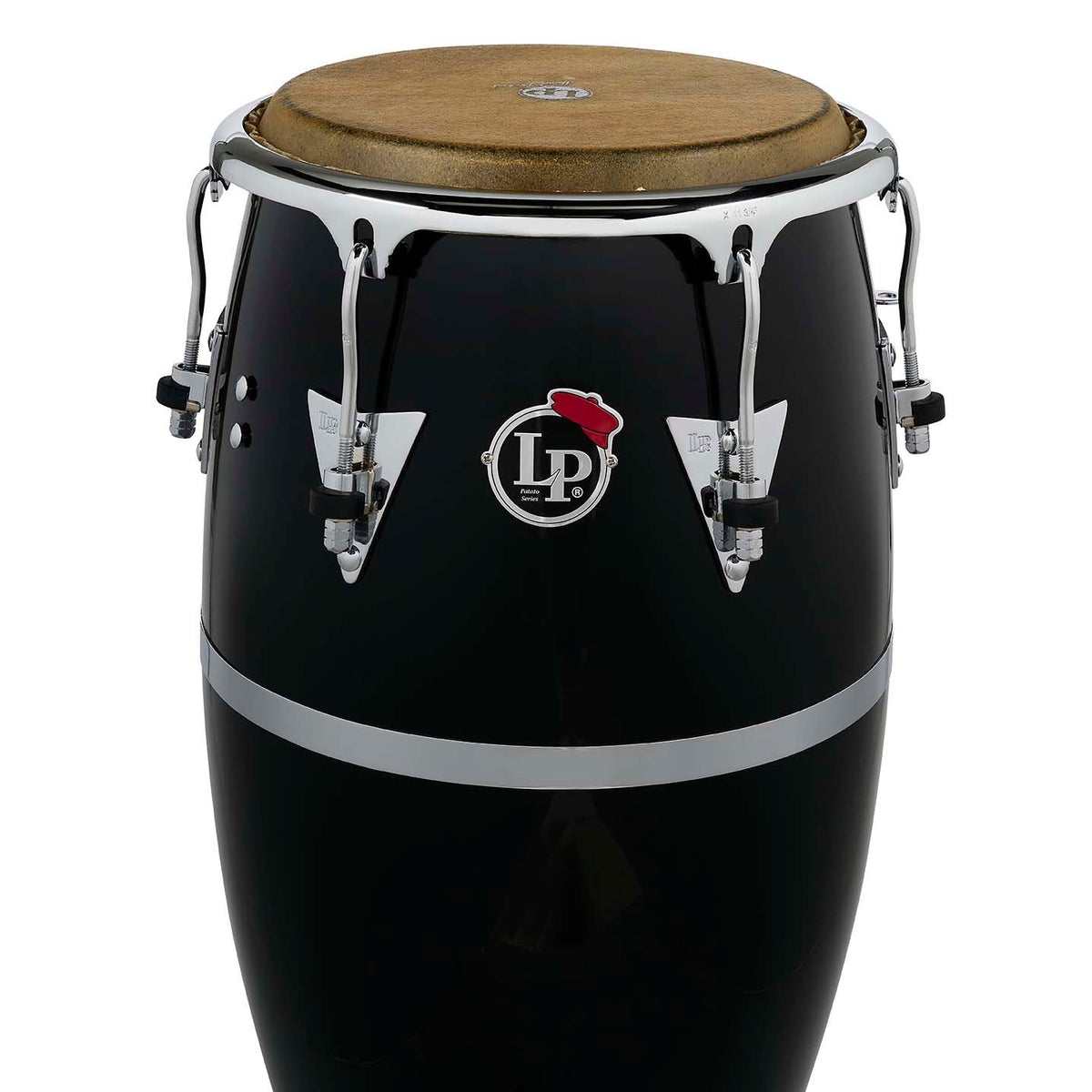 LP Patato Fiberglass Conga - 11.75" - Black with Chrome Hardware - Image 2