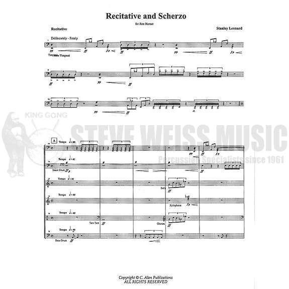 Leonard-Recitative & Scherzo (SP)-solo 5T/B/V/C/X/M/P