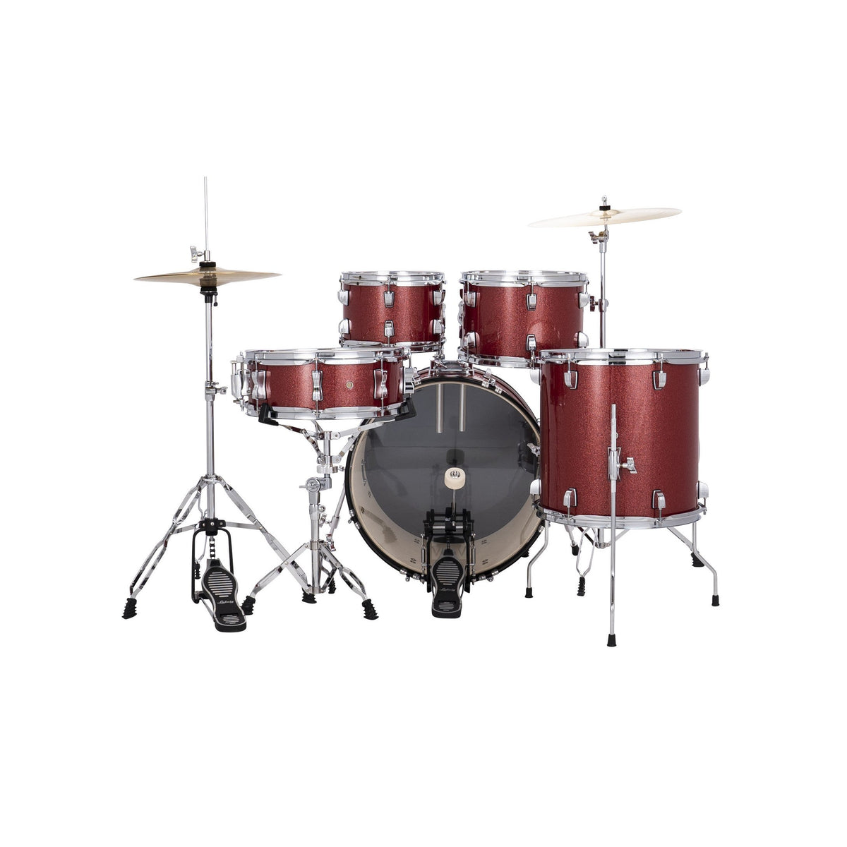 Ludwig Accent CS Combo Driver Drum Set - 22" Bass Drum - Red Sparkle - Image 3