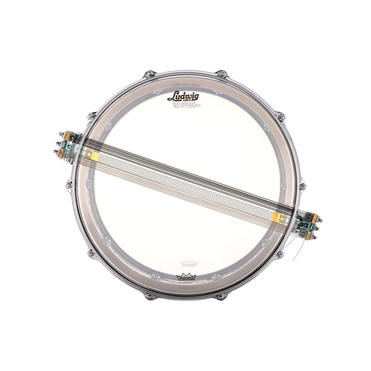 Ludwig Hammered Aluminum Concert Snare Drum - 14" x 6.5" - Image 4