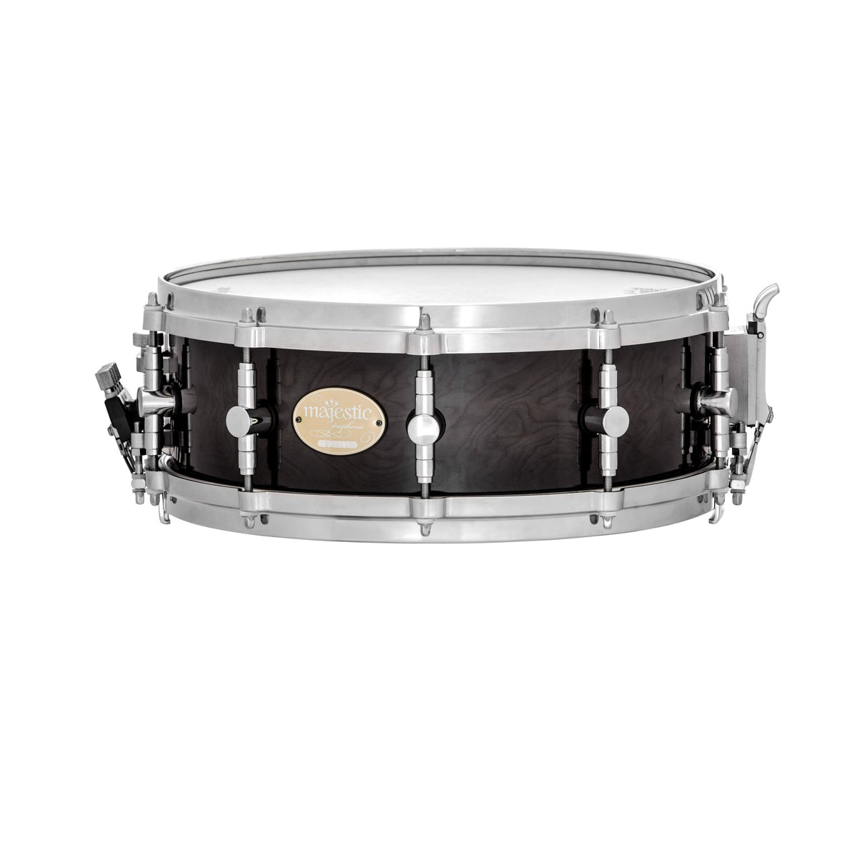 Majestic ProPhonic Snare Drum - 14x5 Thick Maple MPS1450-MB Left Angle
