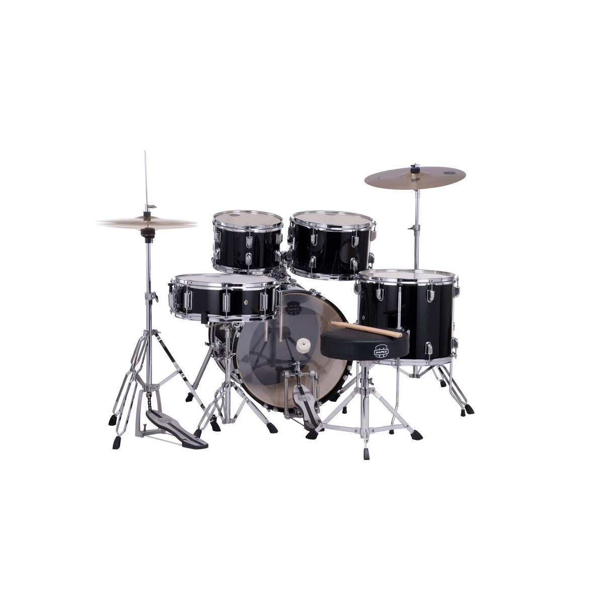 Mapex Comet Series 5-piece Drum Set - 18" Bass Drum - Black - Image 3