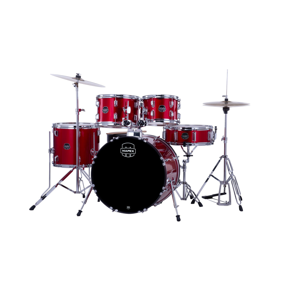 Mapex Comet Series 5-piece Drum Set - 20" Bass Drum - Infra Red - Image 2