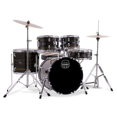 Mapex Comet Series 5pc Complete Drum Set 22" Bass Drum - Ebony Yellow Grain