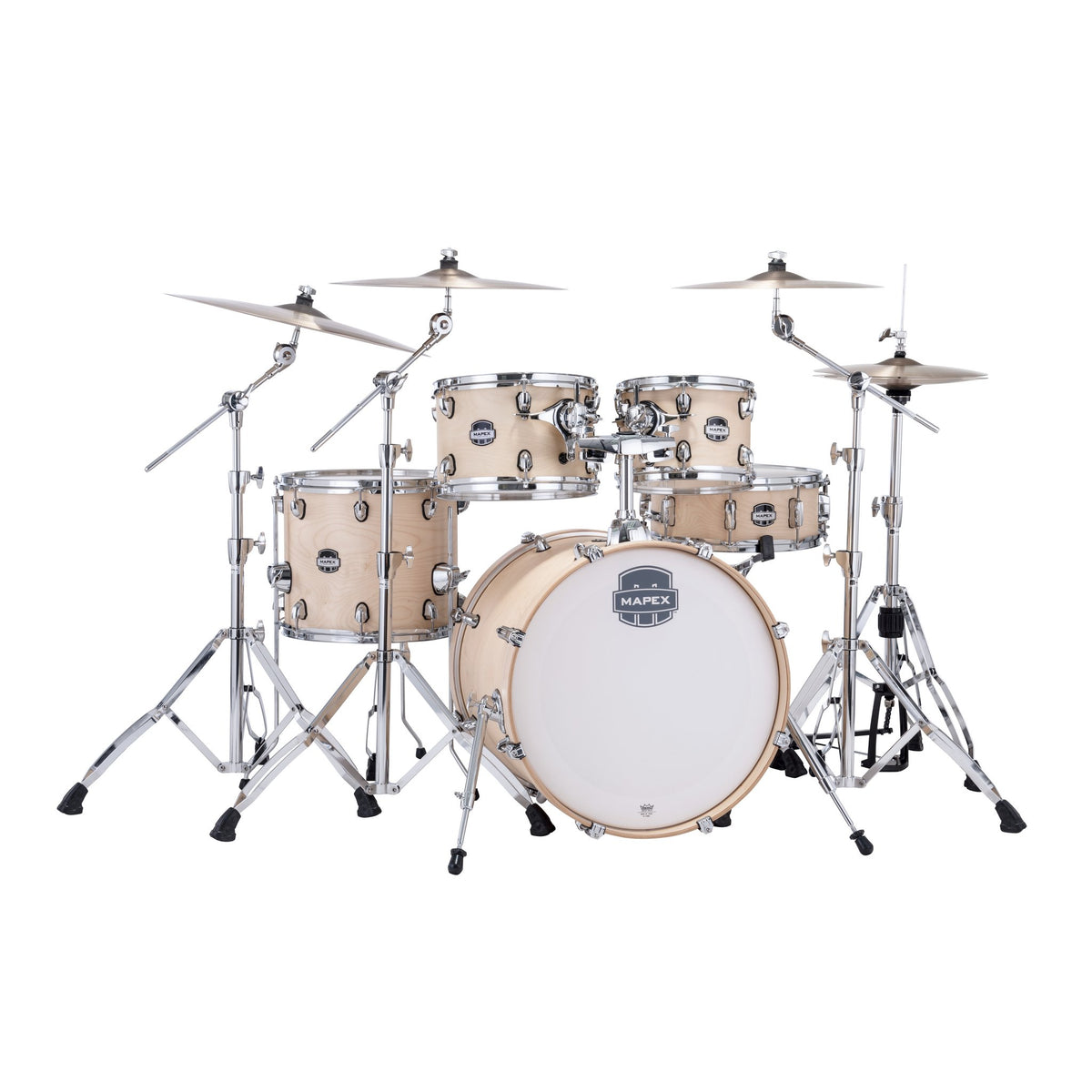 Mapex Mars 5-piece Maple Fusion Drum Set Shell Pack - Natural Satin - Image 1