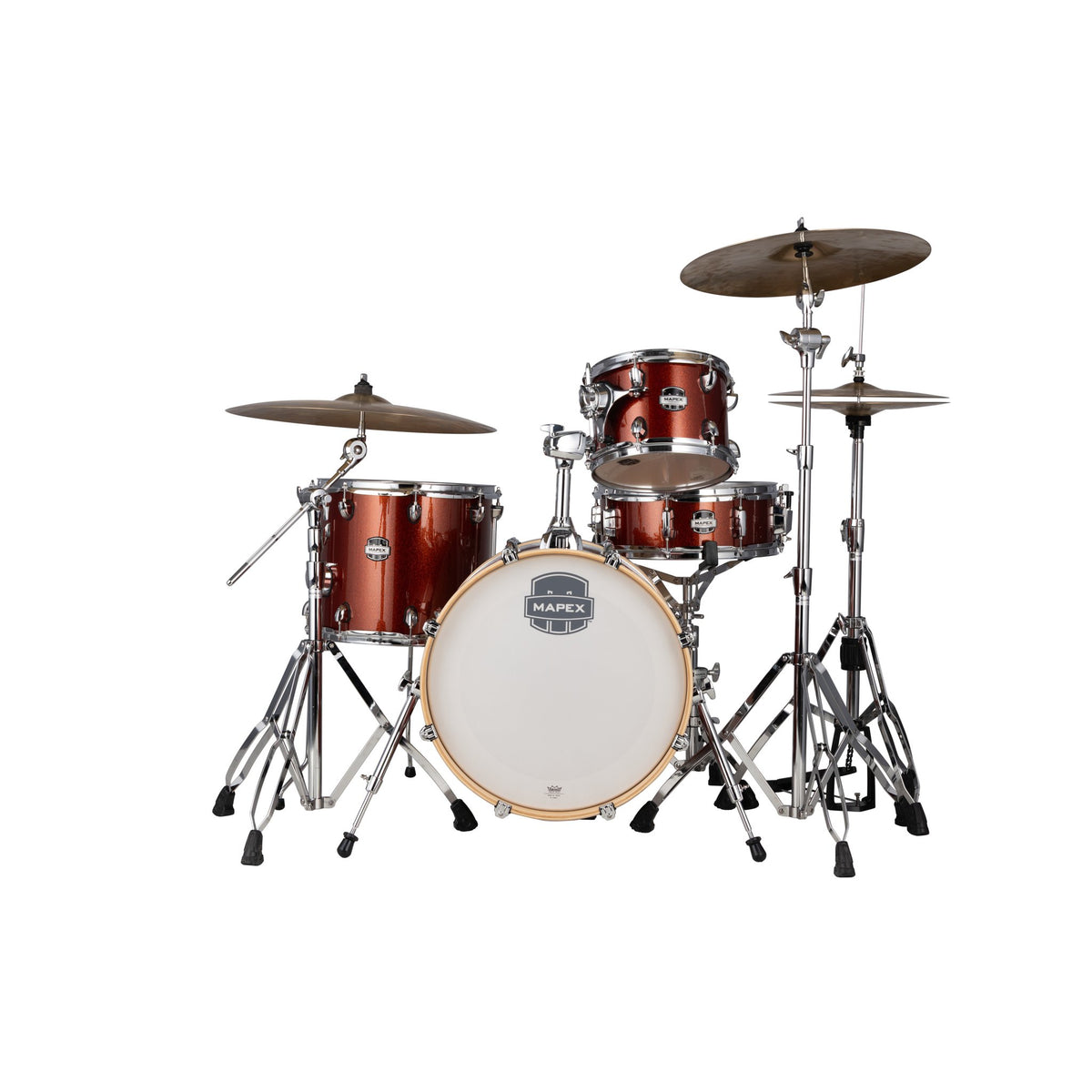 Mapex Mars Series 4-piece Rock Drum Set Shell Pack - Blood Orange Sparkle - Image 4