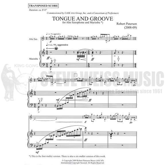 Paterson-Tongue and Groove (Four Mallet Version) (SP)-M/ASX