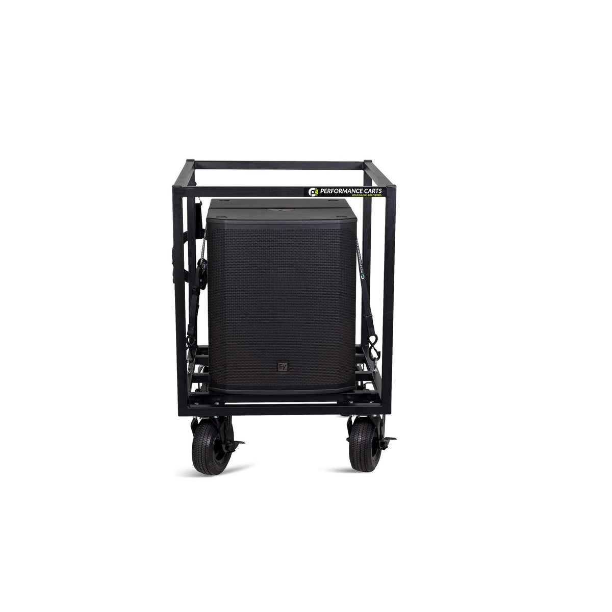Performance Carts Subwoofer Cart PCS-100s Front with Speaker