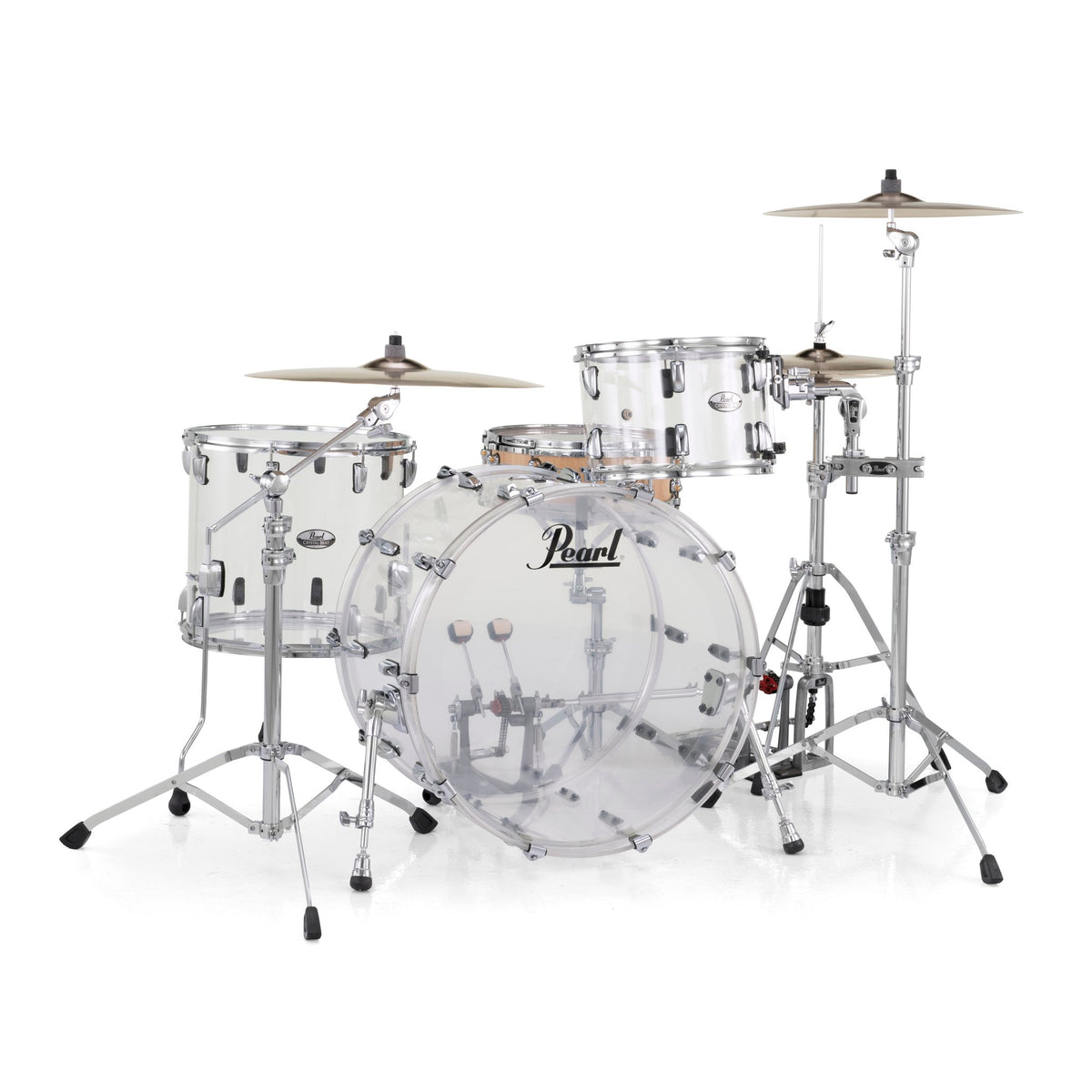 Pearl Crystal Beat 3-piece Drum Set Shell Pack - 24" Bass Drum - Ultra Clear - Image 1