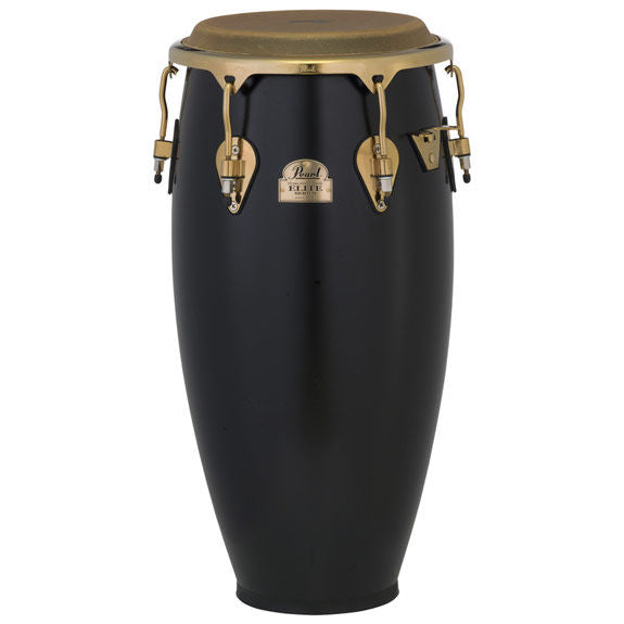 Pearl Elite Series 12.5" Thai Oak Tumba Satin Black with Gold Hardware