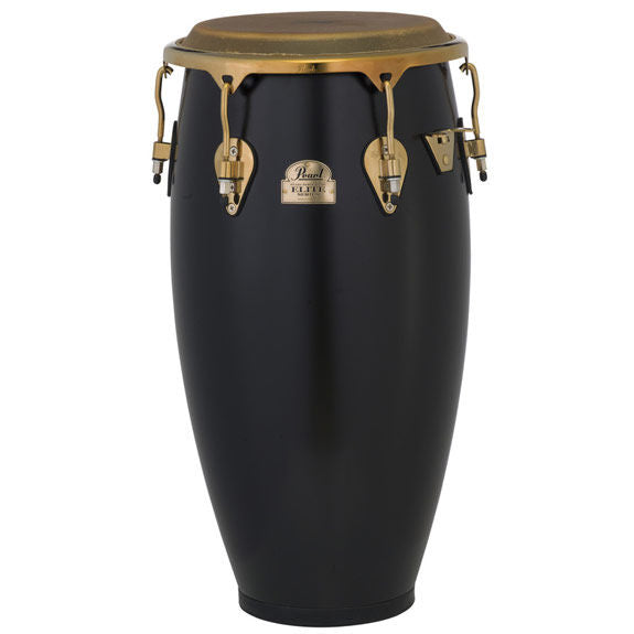 Pearl Elite Series 12.5" Thai Oak Tumba Satin Black with Gold Hardware