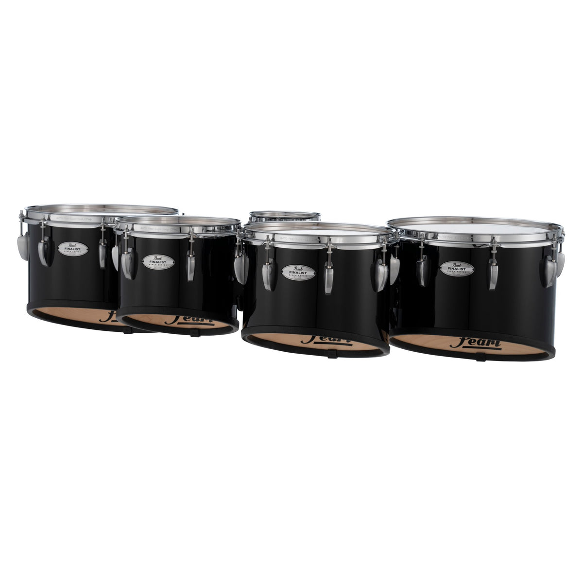 Pearl Finalist Birch Quint Marching Tenor Set - 6"/10"/12"/13"/14" - Midnight Black - Image 2