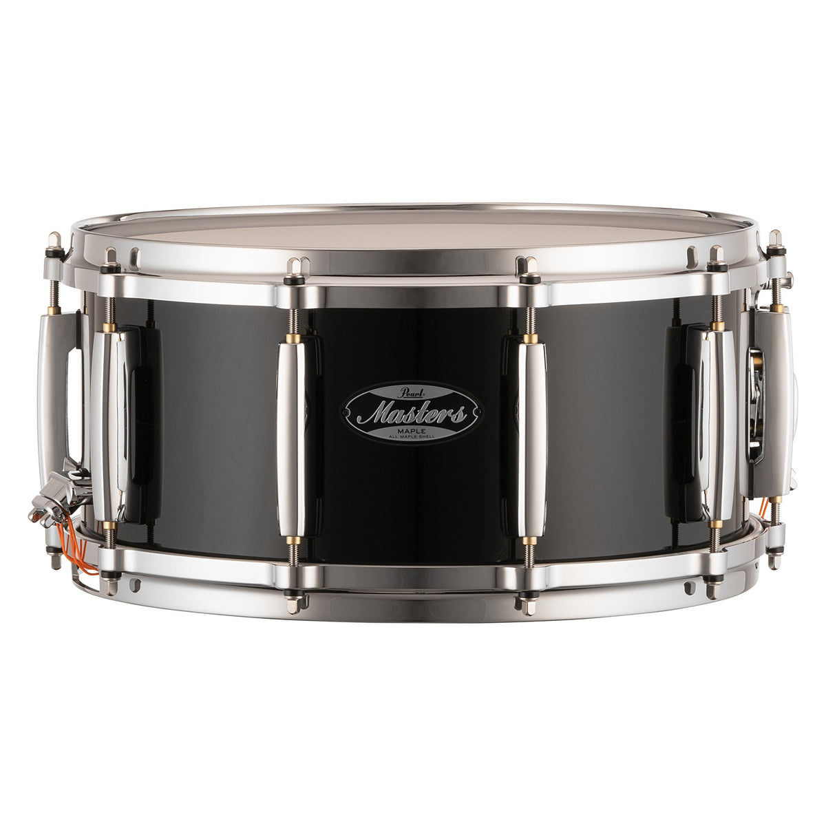 Pearl Masters Maple Snare Drum - 14" x 6.5" - Piano Black - Image 1