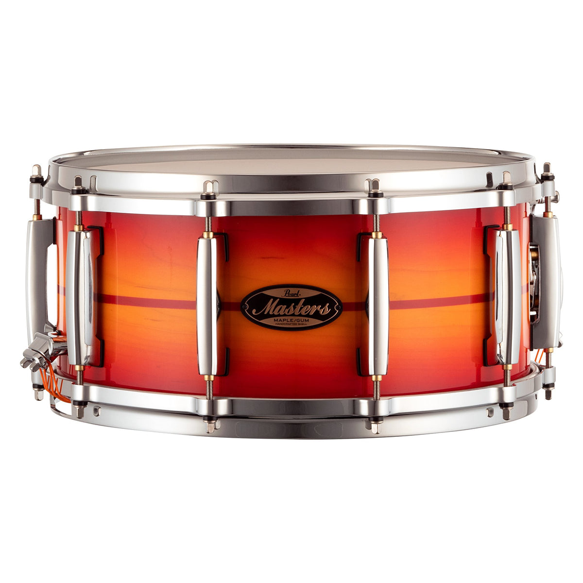 Pearl Masters Maple/Gum 14x6.5 Snare - Sunburst With Red Stripe MMGC1465S/C857