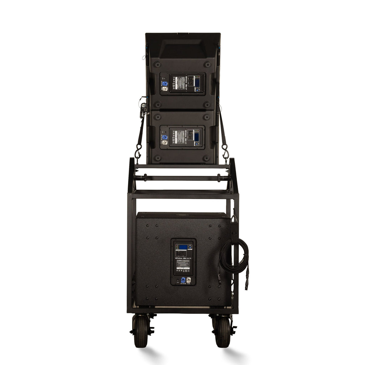 Performance Carts Adjustable Array Speaker Cart PCS-240 Rear with Speakers