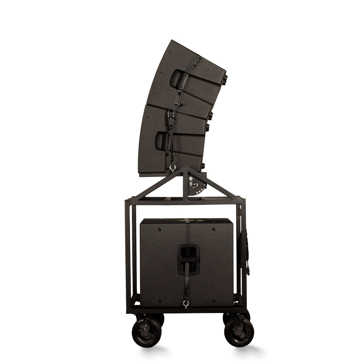 Performance Carts Adjustable Array Speaker Cart PCS-240 Side with Speakers