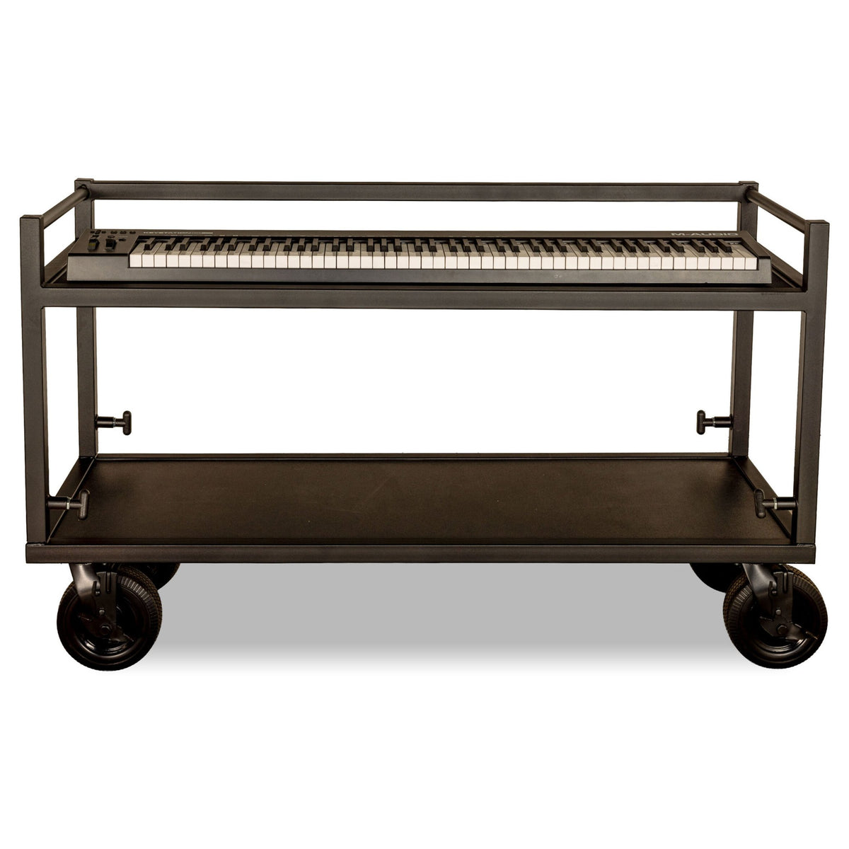 Performance Carts Adjustable-Height Synth Cart PCK-100a with Keyboard