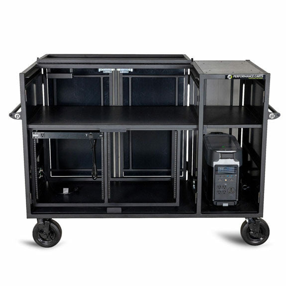 Performance Carts - Energy Series Double Mixer Cart with Side Compartment for Ecoflow Power Station & 2048 Wh Ecoflow Delta 3 Max Portable Power Station