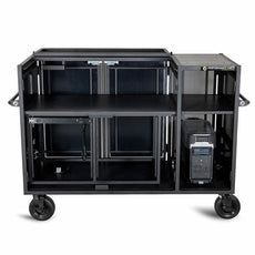 Performance Carts - Energy Series Double Mixer Cart with Side Compartment for Ecoflow Power Station & 4096Wh Ecoflow Delta Pro 3 Portable Power Station