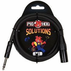 Pig Hog 5' Balanced Cable 1/4" TRS(M) - XLR(M)