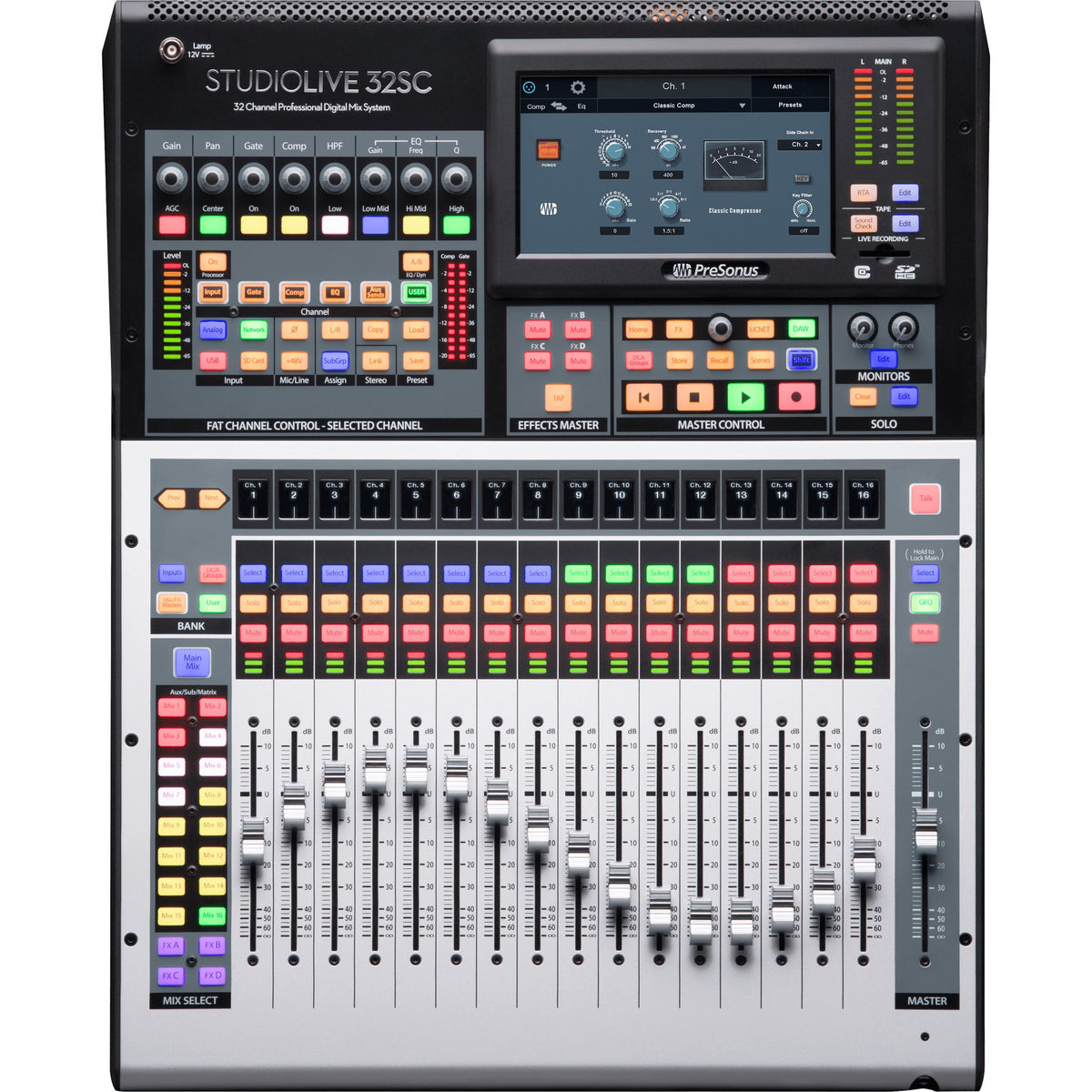 Presonus 32SC StudioLive Digital Mixer 17 Touch-Sensitive, Motorized Faders