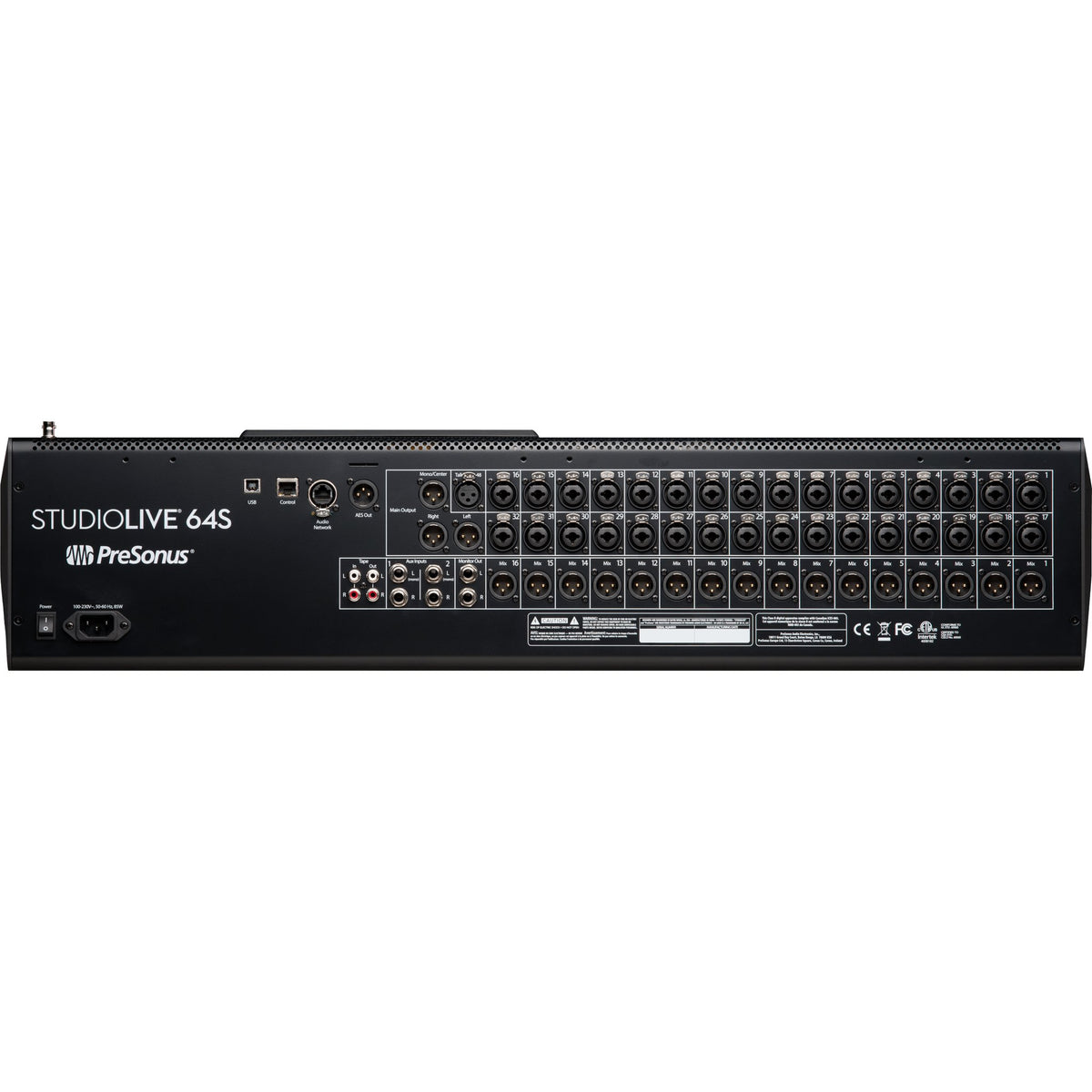 Presonus 64S StudioLive Digital Mixer Rear Panel