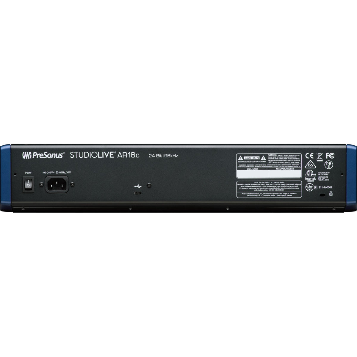 Rear view of Presonus StudioLive AR16C Analog Mixer