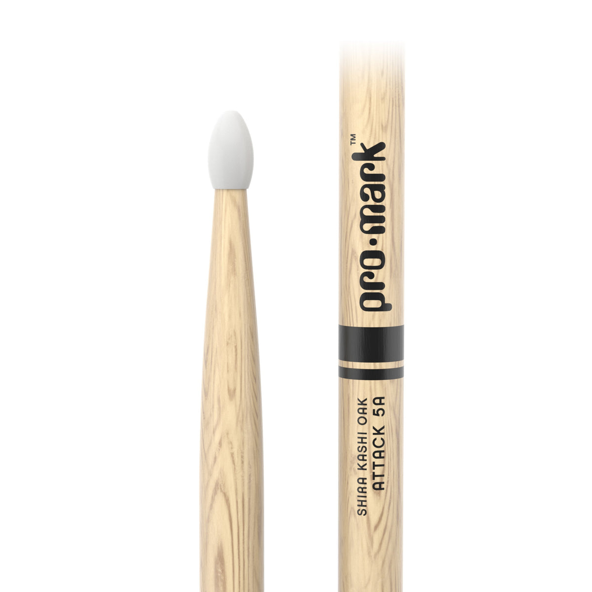 Promark PW5AN Classic Attack Shira Kashi Oak 5A Nylon Tip Drumsticks - Image 2