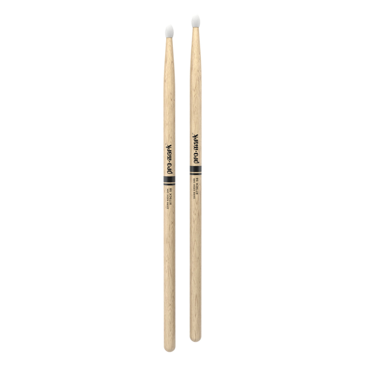 Promark PW5BN Classic Attack Shira Kashi Oak 5B Nylon Tip Drumsticks - Image 3