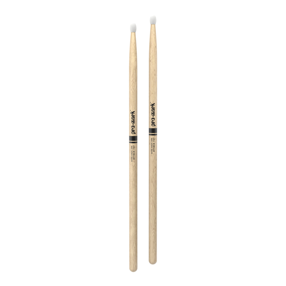 Promark PW747N Classic Attack Shira Kashi Nylon Tip Drumsticks - Image 3