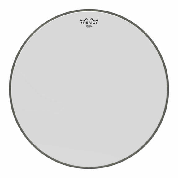 Remo 16" Smooth White Ambassador Crimplock Marching Bass Drum Head (Small Crown Logo)