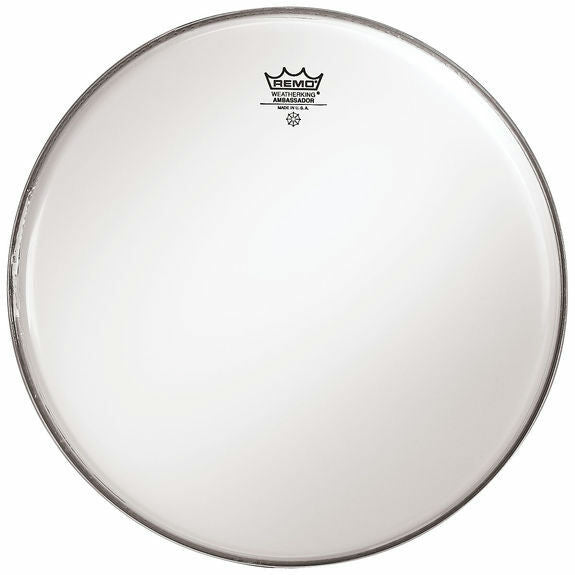 Remo 18" Smooth White Ambassador Crimplock Marching Bass Drum Head (Small Crown Logo)