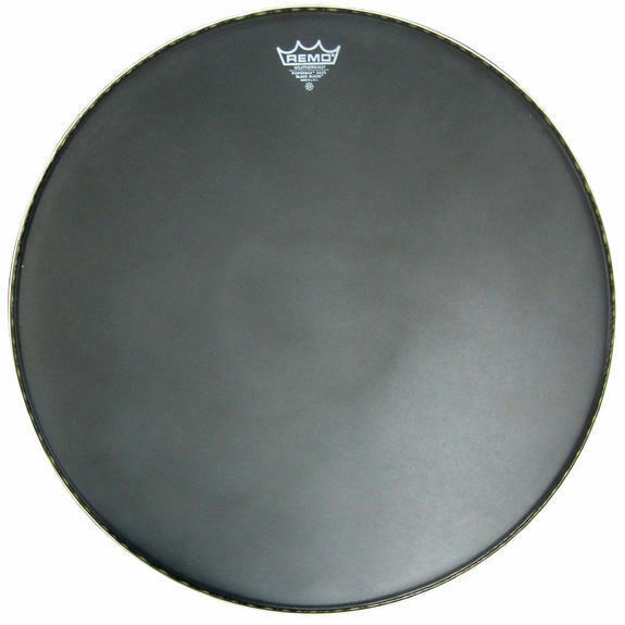 Remo 28" Powermax Black Suede Marching Bass Drum Head (Small Crown Logo)