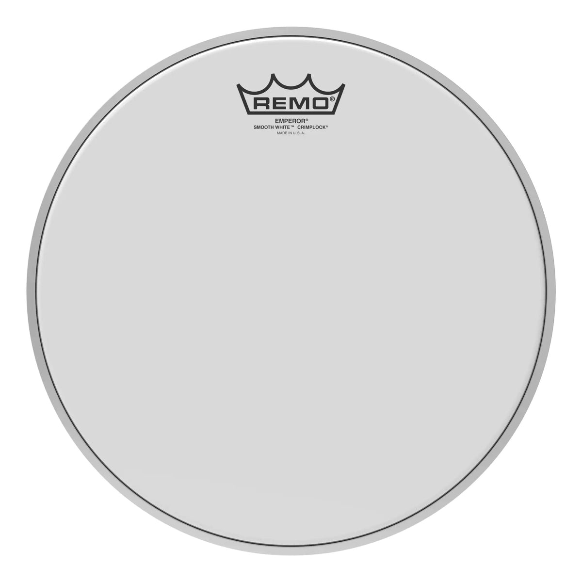 Remo Emperor Smooth White Crimplock Marching Tenor Drumhead - 12"