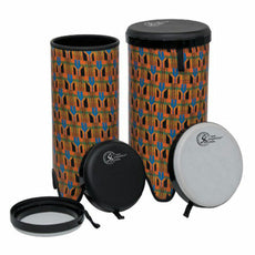 12" - Toca Sympatico Tunable Tubadora with Synthetic Leather Head - Kente Cloth Finish