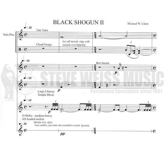 Udow-Black Shogun II (SPCD)-Solo Chromatic gongs & P/P