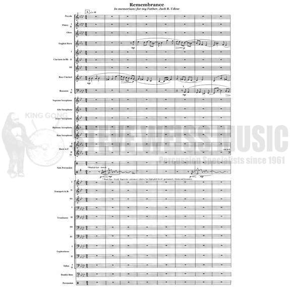 Udow-Remembrance (Orchestra version) (StSP)-Solo V/P/Orch