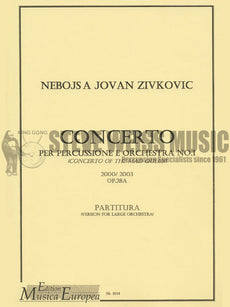 Zivkovic-Concerto #1 for Perc. and Orch. (Concerto of the Mad Queen) (Full score w/Solo)
