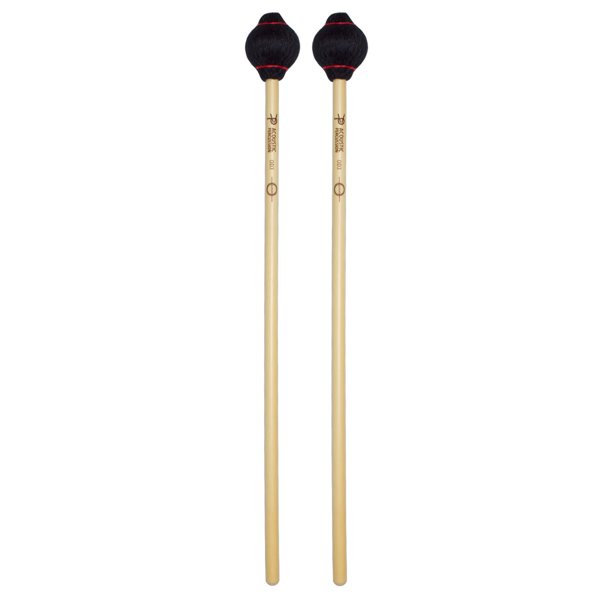 Acoustic Percussion O DUO Medium Soft Marimba & Vibraphone Mallets - Rattan ACO-OD3