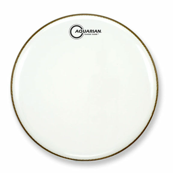 Aquarian 14" Classic Clear White Video Gloss Resonant Drum Head