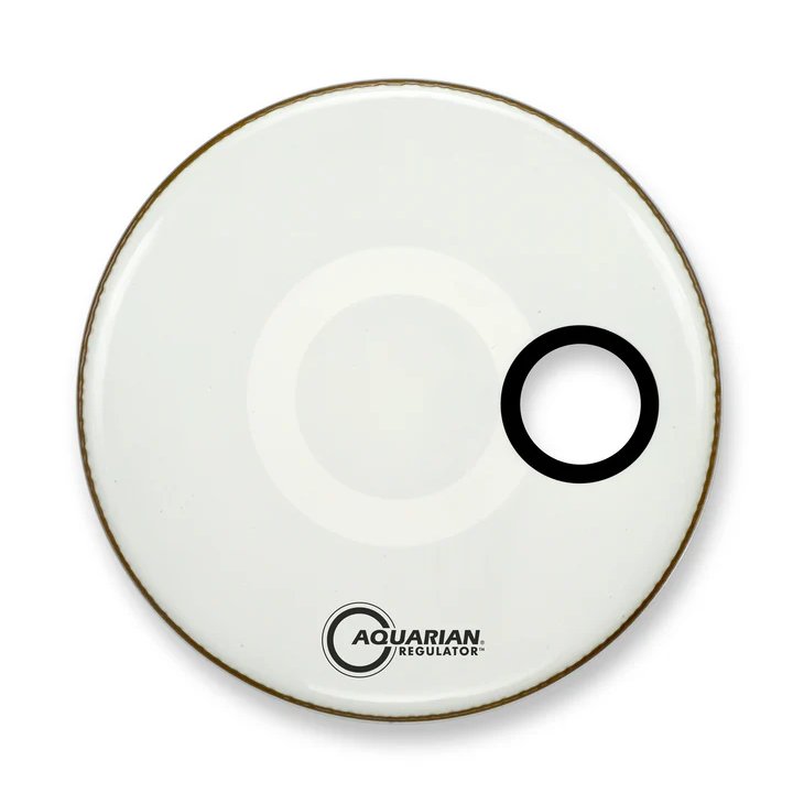 Aquarian Regulator Front Bass Head - White with Offset 4.75" Hole