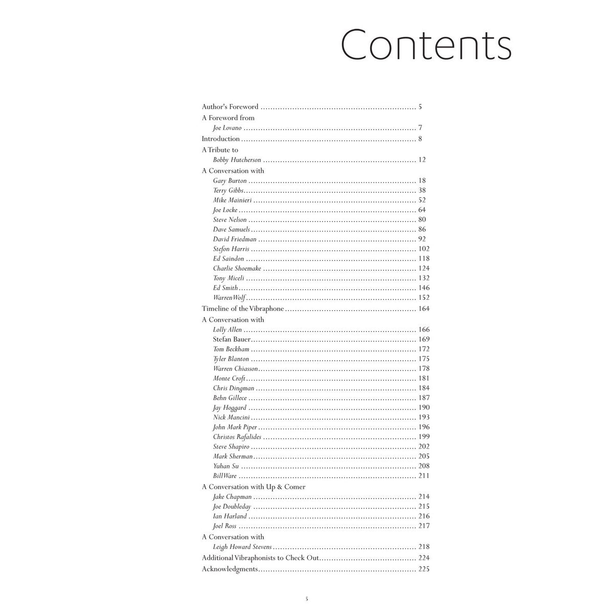 Masters of the Vibes by Anthony Smith Table of Contents