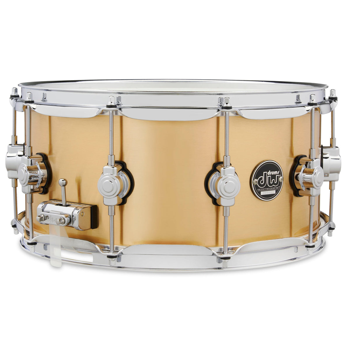 DW Performance Polished Brass Snare Drum - 14x6.5 - Image 2